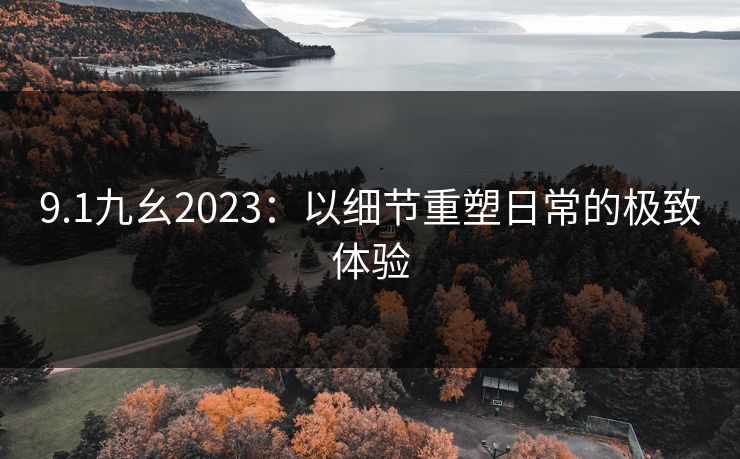 9.1九幺2023：以细节重塑日常的极致体验